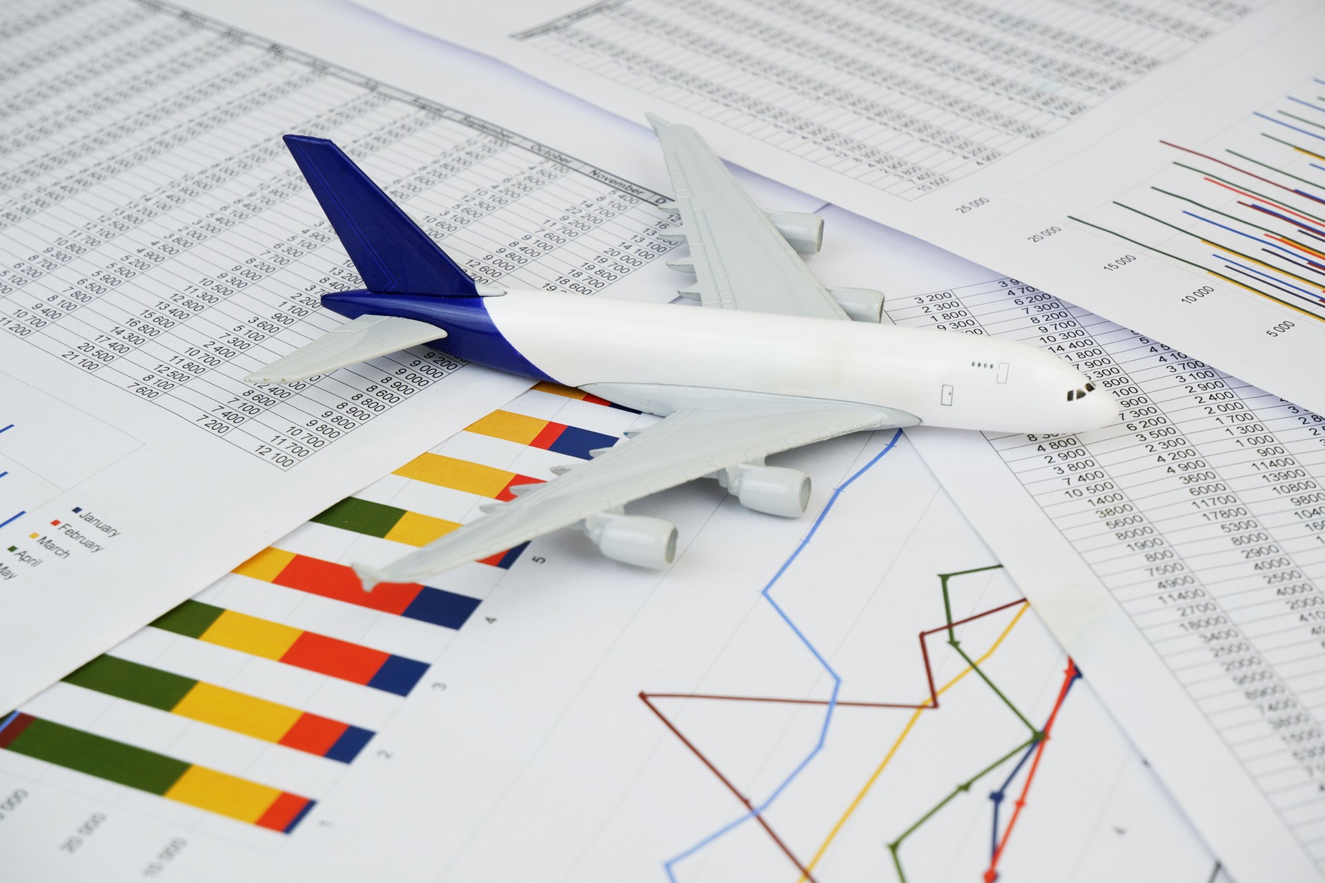 Airplane on many financial documents.