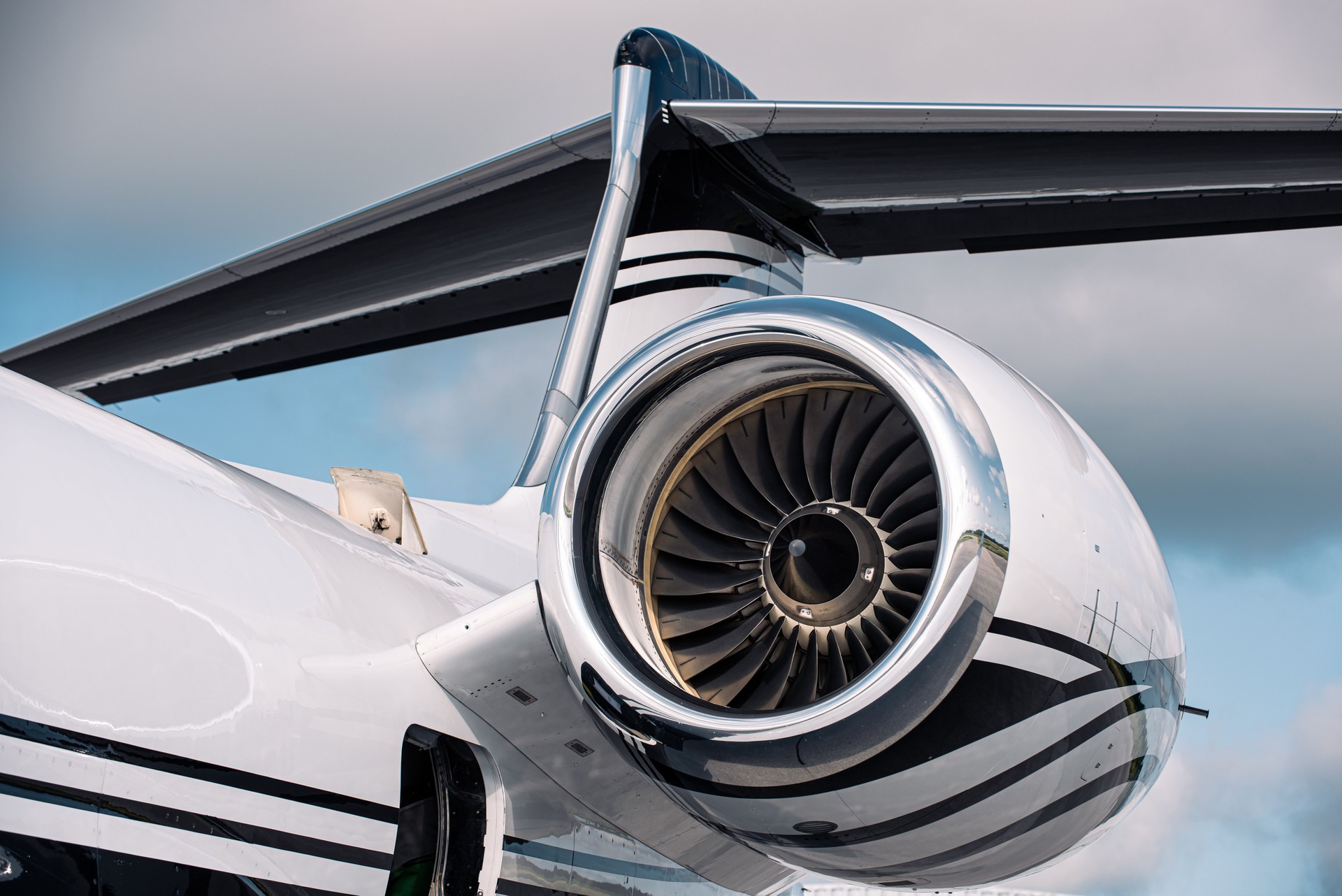 Jet Engine of a Medium Sized Business Jet